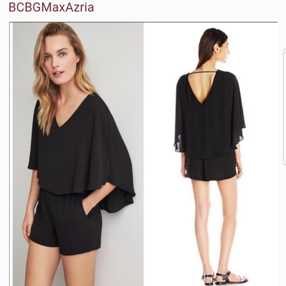 BCBGMaxAzria Pants - BCBG Maxazria black CARRIE romper
